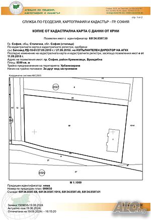 Публична продан от ЧСИ на Парцел в гр. София гр. София, район Кремиковци, кв. Враждебна, местност „Б..