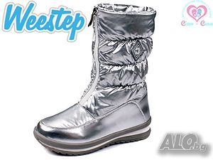 №33-№38, Термо апрески за момиче WEESTEP цвят сив металик