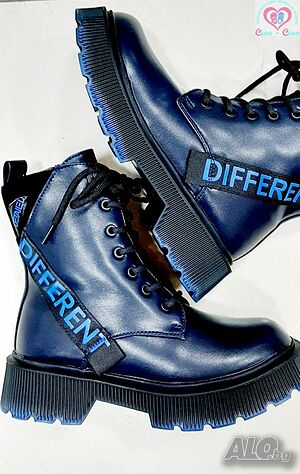 №33-№38, Ботуши тип Кубинки за момче с надпис DIFFERENT