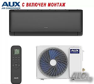 Инверторен климатик Aux 12QF Black Heating Belt, 12 000 BTU, Клас А++