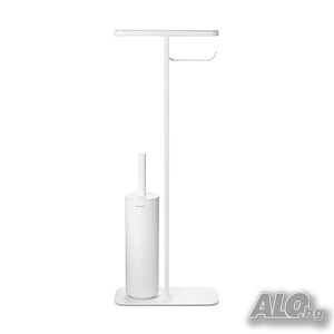 Стойка за тоалетна за четка и държач Brabantia MindSet Mineral Fresh White N