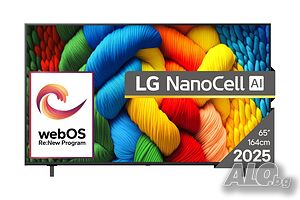 Телевизор, LG 65NANO80A3B, 65” 4K HDR Smart Nano Cell TV, 3840x2160