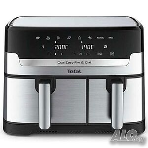 Уред за здравословно готвене, Tefal EY905D10 DUAL EASY FRY & GRILL SS EU