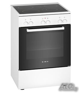 Готварска печка, Bosch HKA090220, SER2, Electric free-standing cooker, A, 66 l, 3D Hotair, White