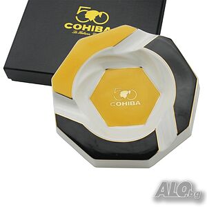 Пепелник Cohiba за 3 пури - керамичен, подаръчна кутия