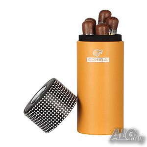 Преносим хумидор Cohiba за 5 пури с овлажнител в подаръчна кутия