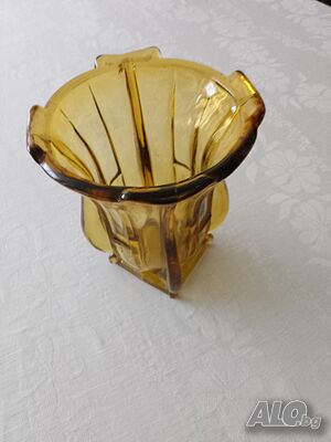 Ваза Арт Деко стъкло - 1920-1930г