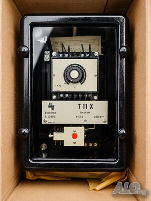 Реле за време T 11 X, 220 V DC, t = 3 s, ČSN 35 3401, NOS - Чехословакия