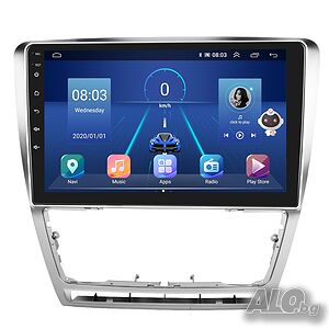 10” 2-DIN мултимедия с Android 13, 32GB ROM, 2GB RAM за Skoda Octavia 2007-2013