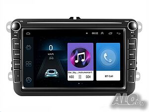 VW 8” 2-DIN мултимедия за Volkswagen-SEAT-Skoda. Android 12, RDS, 32GB ROM, RAM 2GB DDR3