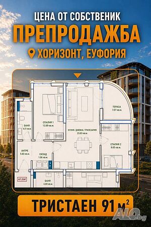 3-стаен на акт 14 до Гранд Плаза. Цена от собственик.