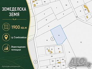 Земеделска земя 1900 кв.м в близост до регулация