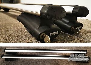 THULE aero bar алуминиев багажник напречни греди за монтаж на надлъжни рейки 110cm