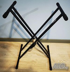 Сгъваем метален стенд / стойка TIGER за клавир / синтезатор с двойно рамо
