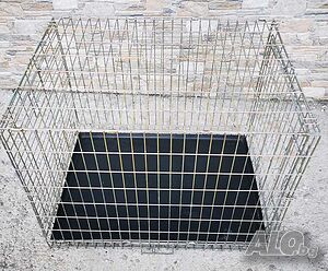 метална сгъваема клетка за куче 79x55x61см за транспорт и стационар