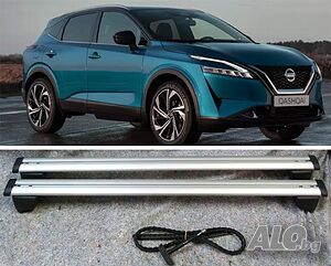 НОВИ алуминиеви напречни греди за Nissan Qashqai след 2021 рейки багажник