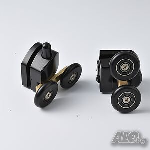 Комплект от 8 бр. ролки за душ кабини в черно R115