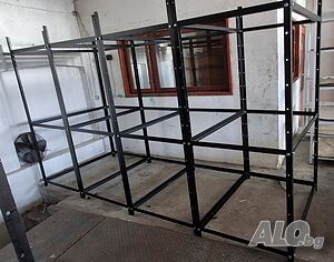 Стелажи за склад, изба, таван, гараж 120х80см, високи 200см