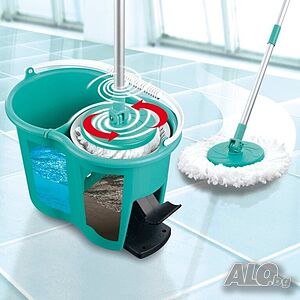 Иновативна кофа за моп за бързо и лесно почистване - CLEANmaxx Power Mop с двукамерна филтърна