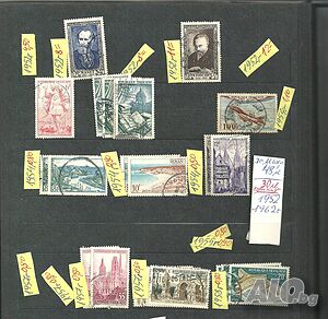 Франция, Швейцария, Америка, Канада, Италия, СССР -късове, не пълни серии, има редки