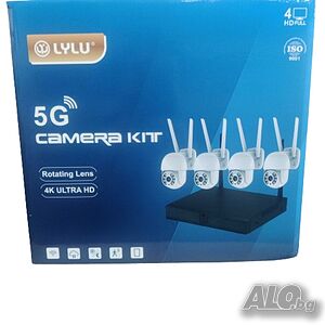 Безжичен WiFi комплект с 4 камери 4К Ultra HD+DVR за видеонаблюдение