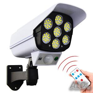LED соларни LED лампи, имитиращи камера за видеонаблюдение
