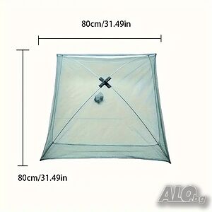 Сгъваем капан за риба и раци - 80×80 см