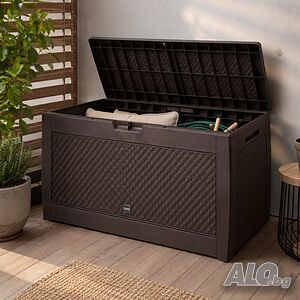 Градинска кутия за съхранение 310L - UV защита, ратанов дизай