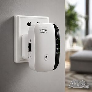 Wi-Fi Repeater 300Mbps - Усилвател и разширител на Wi-Fi сигнала с LAN порт