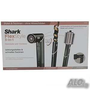 Неразопаковани! 3г. Гаранция. Маша Shark FlexStyle 3-в-1 Air Styler и сешоар HD424DE