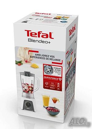3г. Гаранция. Неразопакован! Блендер Tefal - BL2C0130, 1.5 l, 2 степени, 450W, бял