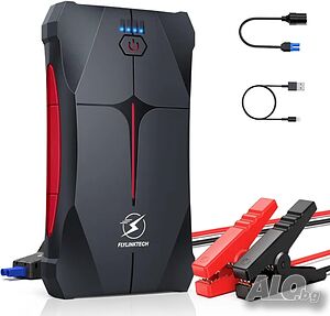 FLYLINKTECH Смарт Jump Starter 2500A/12V до 8.0L газ/6.5L дизел/Power bank 13200mAh/LED фенерче