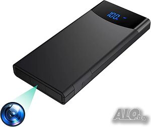 НОВА батерия + скрита камера HOIREG, 10000mAh батерия + 64GB SD карта HD 1080P, детекция на движение