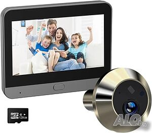 НОВ ВИДЕО ДОМОФОН ThikK ICam365 APP 1080P 2.4G WiFi Шпионка за врата, Безжичен звънец
