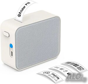 НОВ етикетен ( стикери ) принтер за телефон Pristar P15 с включена ролка. Съвместим с iOS, Android