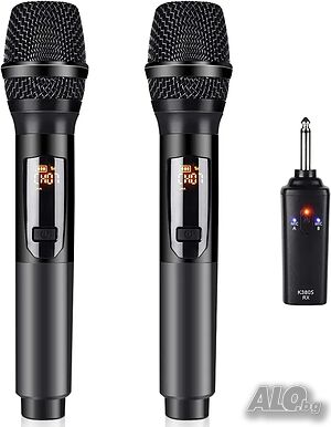 Безжични микрофони Kithouse K380S 2,4 GHz, безжичен микрофон за пеене, DJ, караоке, партита