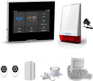 Автономна Италианска Домашна Алармена система СОТ MICRO TOUCH ИНТЕРАКТИВЕН СЕНЗОРЕН екран 4g WiFi