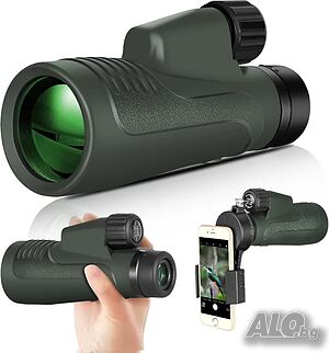ЧИСТО НОВ Монокулярен телескоп EASTPOLE с държач за смартфон 12x50
