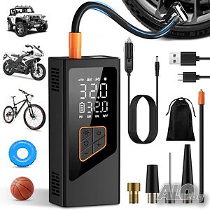 НОВ Преносим въздушен компресор Molfanco 8010 с 7800 mAh батерия, помпа, мини авто компресор