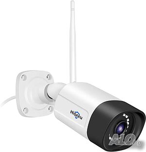 НОВА външна охранителна булет камера Hiseeu HB215F Bullet, 2-посочно аудио, 5MP IP камера, IP66...