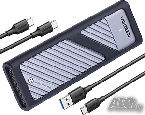 НОВА M.2 NVMe / SSD кутия UGREEN, USB 3.2, 10Gbps, PCIe M.2 към USB адаптер. 2230/2242/2260/2280