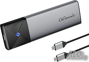 НОВА кутия за M.2 NVMe SSD USB-C 3.2 Gen2 10Gbps, Подържа NVMe M ключ, NVMe 2280/2260/2242/2230, сив