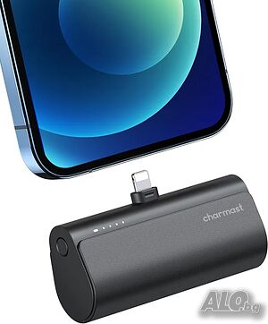 НЕРАЗОПАКОВАНА Charmast CMA Малка Външна батерия за айфон Power Bank 5000mAh за iPhone