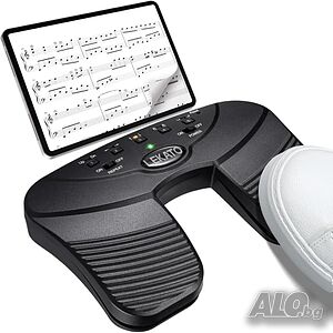 LEKATO Bluetooth педал за обръщане на ноти, акумулаторен безжичен инструмент за обръщане на страници