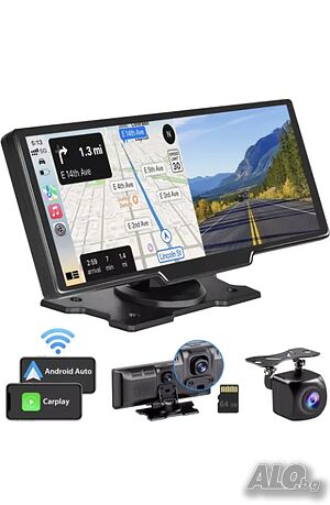 НОВА Мултимедия с Carplay, Android Auto от Westods 9.3” две камери, IPS с вграден видео регистратор