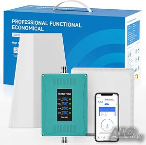 ЧИСТО НОВ усилвател за мобилен телефон Phonetone P30 до 5500 кв. 5G, 4G, LTE, 3G, съвместимост