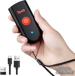 Tera Mini QR безжичен WIFI баркод четец с УСБ Донгъл, USB Dongle, USB type C, 2.4G, работи с всичко