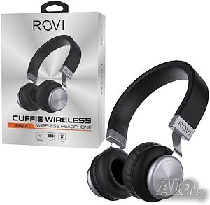 Безжични WIRELESS стерео слушалки ROVI STEREO RH02BLK с микрофон