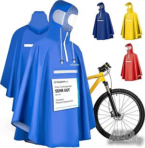 ЧИСТО НОВО Велосипедно пончо за дъжд CYCLEHERO водоустойчиво дъждобран за велосипед с рефлектори