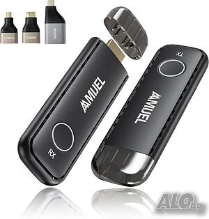 НОВ HDMI предавател и приемник AAMIJEL Plug and Play 3 HDMI адаптера, 98FT, 2.4/5GHz